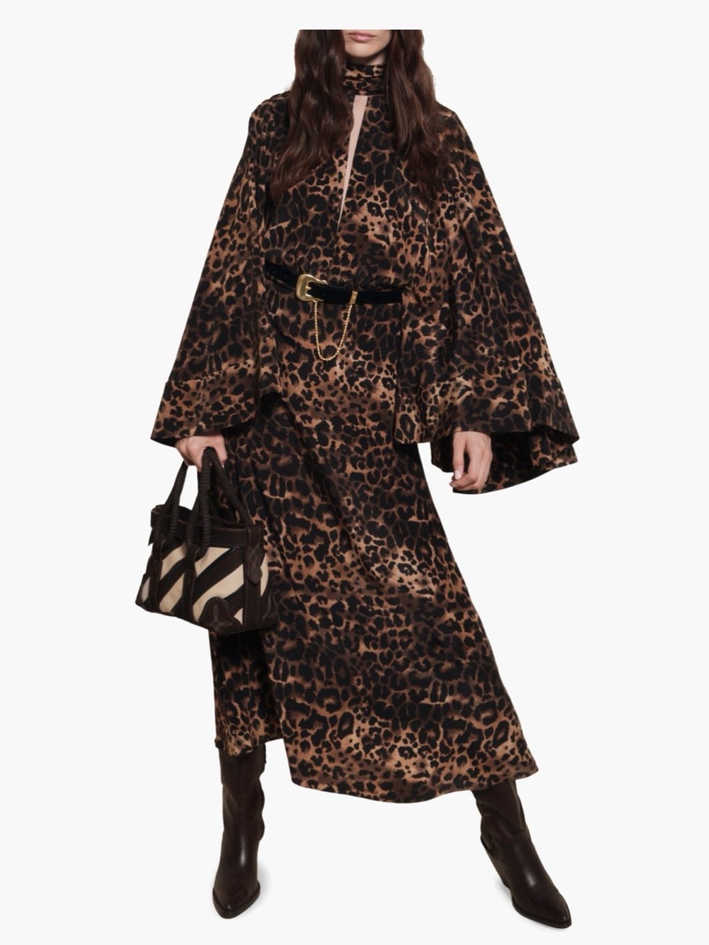Johanna Ortiz Candelaria Treasured Leopard Print Silk-Blend Midi Dress